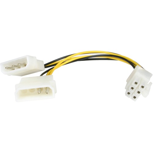 StarTech 6in LP4 to 6 Pin PCI Express Video Card Power Cable Adapter - 6 pin internal power (M) - 4 pin ATX12V (M) - 15.2 cm (LP4PCIEXADAP)