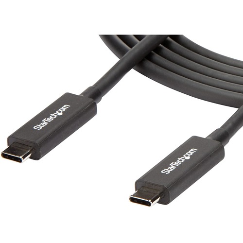 StarTech 6 ft 2m Thunderbolt 3 Cable w/ 100W PD - 40Gbps - Dual 4K or Full 5K - Certified Thunderbolt 3 USB-C Cable (TBLT3MM2MA)