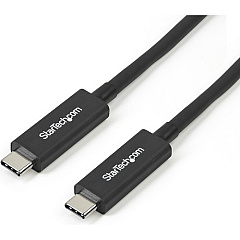 StarTech 3 ft 1m Thunderbolt 3 Cable w/ 100W PD - 40Gbps - Dual 4K or Full 5K - Certified Thunderbolt 3 USB-C Cable (TBLT3MM1MA)