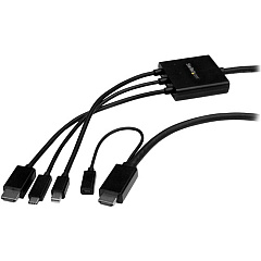 StarTech USB-C HDMI Cable Adapter - 6 ft / 2m - 4K - Thunderbolt Compatible - HDMI / USB C / Mini DisplayPort to HDMI Cable (CMDPHD2HD) StarTech USB-C HDMI Cable Adapter - 6 ft / 2m - 4K - Thunderbolt Compatible - HDMI / USB C / Mini DisplayPort to HDMI Cable (CMDPHD2HD)