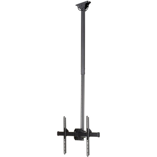 StarTech Ceiling TV Mount - 3.5' to 5' Pole - 32 to 75" TVs with a weight capacity of up to 110 lb. (50 kg) - Telescopic pole can extend from 42" to 61" (1060 to 1560 mm) - Ceiling mount swivels +60 /-60 degrees to adjust to your ceiling - Swivel the 
