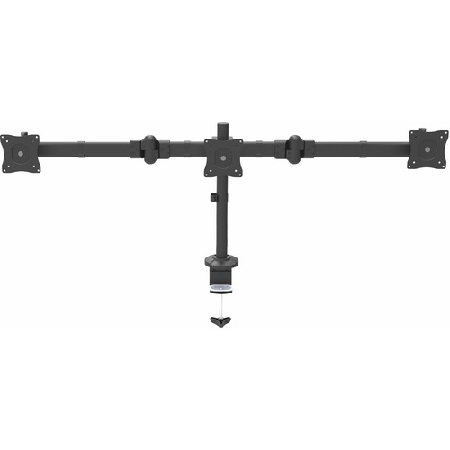 StarTech Desk Mount Triple Monitor Arm - 3 VESA 27" Displays - Ergonomic Height Adjustable Articulating Pole Mount - Clamp/Grommet (ARMTRIO)