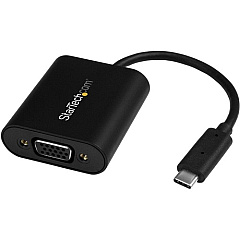 StarTech USB-C to VGA Adapter - 1920x1200 - USB C Adapter - USB Type C to VGA Monitor / Projector Adapter (CDP2VGASA) StarTech USB-C to VGA Adapter - 1920x1200 - USB C Adapter - USB Type C to VGA Monitor / Projector Adapter (CDP2VGASA)
