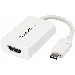 StarTech USB C to HDMI 2.0 Adapter 4K 60Hz with 60W Power Delivery Pass-Through Charging - USB Type-C to HDMI Video Converter - White (CDP2HDUCPW) StarTech USB C to HDMI 2.0 Adapter 4K 60Hz with 60W Power Delivery Pass-Through Charging - USB Type-C to HDMI Video Converter - White (CDP2HDUCPW)