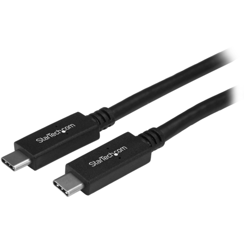 StarTech 2m 6 ft USB C Cable with Power Delivery (3A) - M/M - USB 3.0 - USB-IF Certified - USB 3.0 Type C Cable - USB 3.1 Gen1 (5Gbps) (USB315CC2M)