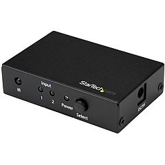 StarTech 2 Port HDMI Switch - 4K 60Hz - Supports HDCP - IR - HDMI Selector - HDMI Multiport Video Switcher - HDMI Switcher (VS221HD20)