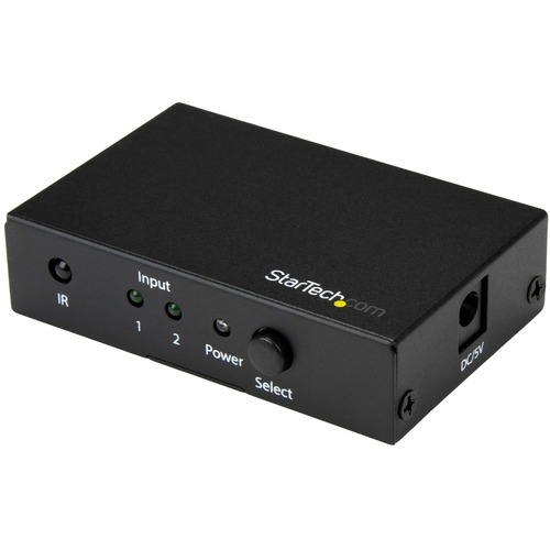 StarTech 2 Port HDMI Switch - 4K 60Hz - Supports HDCP - IR - HDMI Selector - HDMI Multiport Video Switcher - HDMI Switcher (VS221HD20)