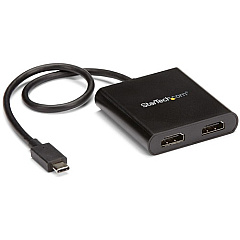 StarTech 2-Port Multi Monitor Adapter - USB-C to HDMI Video Splitter - USB Type-C to HDMI MST Hub - Thunderbolt 3 Compatible - Windows (MSTCDP122HD)