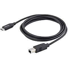 StarTech 2m 6 ft USB C to USB B Cable - M/M - USB 2.0 - USB Type C Printer Cable - USB 2.0 Type-C to Type-B Cable (USB2CB2M)