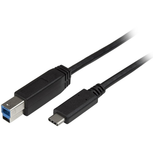 StarTech 2m 6 ft USB C to USB B Printer Cable - M/M - USB 3.0 - USB B Cable - USB C to USB B Cable - USB Type C to Type B Cable (USB315CB2M)