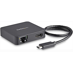 StarTech USB C Multiport Adapter - Portable USB Type-C Mini Dock to 4K UHD HDMI Video - GbE, USB 3.0 Hub - Thunderbolt 3 Compatible (DKT30CHD) StarTech USB C Multiport Adapter - Portable USB Type-C Mini Dock to 4K UHD HDMI Video - GbE, USB 3.0 Hub - Thunderbolt 3 Compatible (DKT30CHD)
