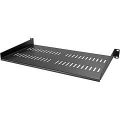 StarTech 1U Vented Server Rack Cabinet Shelf - Fixed 10in Deep Cantilever Rackmount Tray for 19" Data/AV/Network Enclosure w/Cage Nuts (CABSHELFV1U)