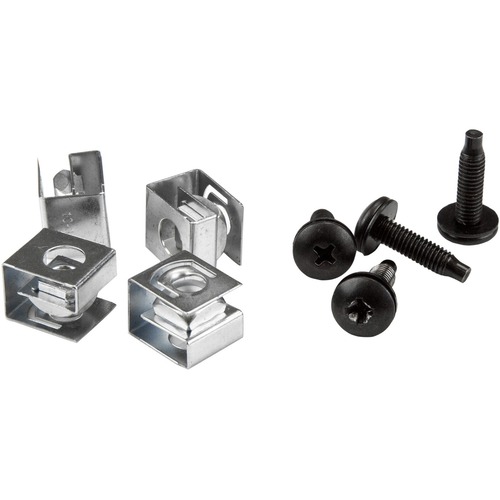 StarTech Server Rack Screws and Clip Nuts - 10-32 - Rack Mount Screws and Slide-On Cage Nuts - Clip Nuts and Screws - 50 Pack (CLPSCRW1032)