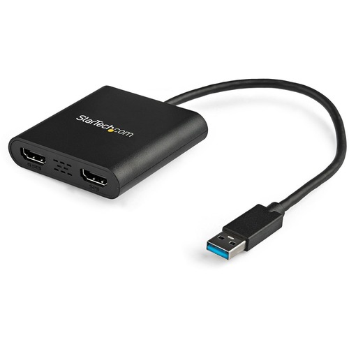 StarTech USB 3.0 to Dual HDMI Adapter, 1x 4K & 1x 1080p, External Graphics Card, USB Type-A Dual Monitor Display Adapter, Windows Only (USB32HD2)