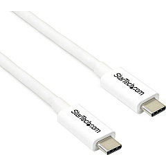 StarTech 2m Thunderbolt 3 Cable - 20Gbps - White - Thunderbolt / USB-C / DisplayPort Compatible - Thunderbolt 3 USB-C Cable (TBLT3MM2MW)
