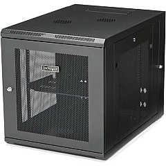 StarTech 12U 19" Wall Mount Network Cabinet - 24" Deep Hinged Vented Server Room Enclosure Locking Flexible IT Equipment Rack w/Shelf (RK1232WALHM)