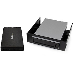 StarTech Hot Swap Hard Drive Bay for 2.5" SATA SSD HDD - USB 3.1 10Gbps Enclosure - Mobile Rack 3.5" / 5.25" Bay - Removable Hard Drive Bay (S251BU31REM)