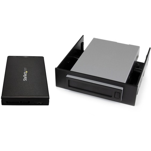 StarTech Hot Swap Hard Drive Bay for 2.5" SATA SSD HDD - USB 3.1 10Gbps Enclosure - Mobile Rack 3.5" / 5.25" Bay - Removable Hard Drive Bay (S251BU31REM)