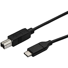 StarTech 0.5m USB C to USB B Printer Cable - M/M - USB 2.0 - USB C to USB B Cable - USB C Printer Cable - USB Type C to Type B Cable (USB2CB50CM)