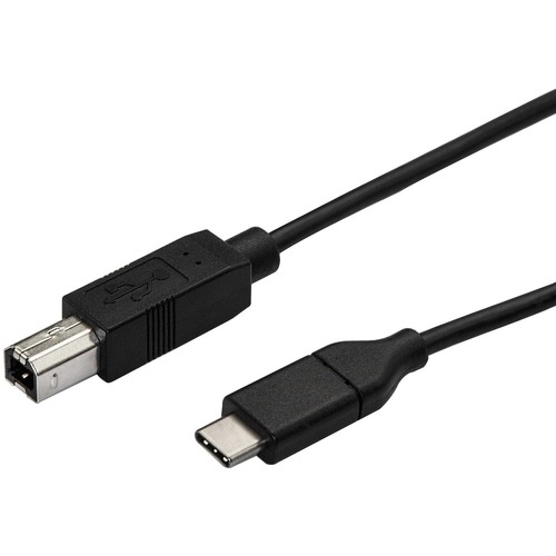 StarTech 0.5m USB C to USB B Printer Cable - M/M - USB 2.0 - USB C to USB B Cable - USB C Printer Cable - USB Type C to Type B Cable (USB2CB50CM)