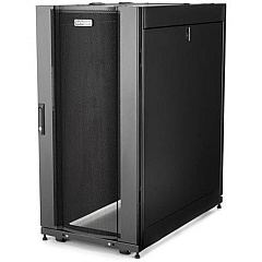 StarTech 25U Server Rack Cabinet - 4 Post Adjustable Depth 7-35" Locking Vented Rolling Network/Data/IT Enclosure w/Casters/Cable Mgmt (RK2537BKM)