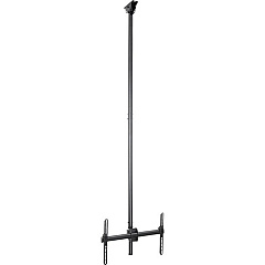 StarTech Ceiling TV Mount - 8.2' to 9.8' Long Pole - 32 to 75" TVs with a weight capacity of up to 110 lb. (50 kg) - Telescopic pole can extend from 8.2 to 9.8' (2.5 to 3 m) - Ceiling mount swivels +60 /-60 degrees to adjust to your ceiling - Swivel t