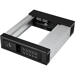 StarTech 5.25 to 3.5 Hard Drive Hot Swap Bay - Trayless - Aluminum - For 3.5" SATA/SAS Drives - Front Mount - SAS/ SATA Backplane (HSB1SATSASBA)