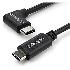 StarTech 1m 3 ft Right Angle USB-C Cable M/M - USB 2.0 - USB Type C Cable - 90 degree USB-C Cable - USB C to USB C Cable - USB-C Charge Cable (USB2CC1MR)