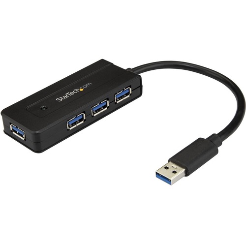StarTech 4 Port USB 3.0 Hub SuperSpeed 5Gbps w/ Fast Charge - Portable USB 3.1 Gen 1 Type-A Laptop/Desktop Hub - USB Bus/Self Powered (ST4300MINI)