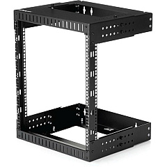 StarTech 12U 19" Wall Mount Network Rack - Adjustable Depth 12-20" Open Frame for Server Room /AV/Data/Computer Equipment w/Cage Nuts (RK12WALLOA)