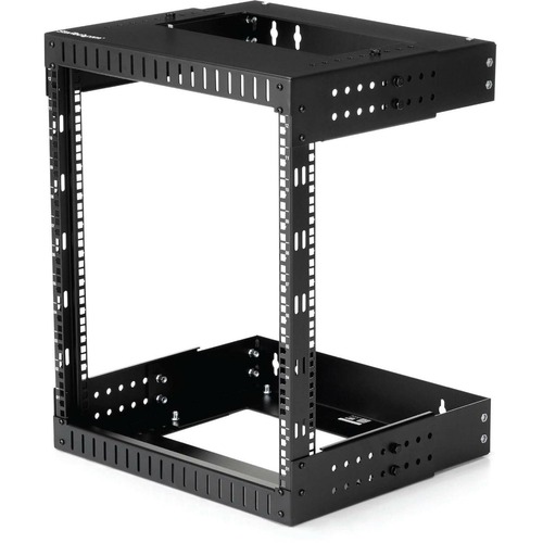StarTech 12U 19" Wall Mount Network Rack - Adjustable Depth 12-20" Open Frame for Server Room /AV/Data/Computer Equipment w/Cage Nuts (RK12WALLOA)
