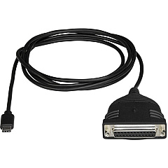 StarTech USB C to Parallel Printer Cable - USB to DB25 - Printer Cable Adapter - USB C Printer Cable - Bus Powered (ICUSBCPLLD25)