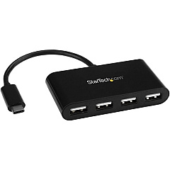 StarTech 4 Port USB C Hub - Mini Hub - USB-C to 4x USB-A - USB 2.0 Hub - USB Type C Hub - USB C to USB Hub - USB C Port Expander (ST4200MINIC)
