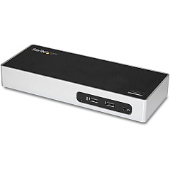 StarTech Star Tech.com USB 3.0 Docking Station - Dual Monitor Laptop Dock with HDMI & DVI/VGA - 6x USB Type-A Hub, GbE - Universal Windows & Mac (DK30ADD)