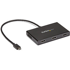 StarTech 3-Port Multi Monitor Adapter - USB-C to HDMI Video Splitter - USB Type-C to HDMI MST Hub - Thunderbolt 3 Compatible - Windows (MSTCDP123HD)