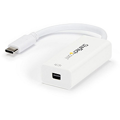 StarTech - USB-C to Mini DisplayPort Adapter - 4K 60Hz - White - USB Type-C to Mini DP Adapter - Thunderbolt 3 Compatible (CDP2MDP)