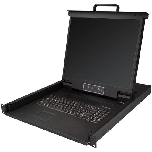 StarTech Rackmount KVM Console - 1U 19" LCD Monitor Single Port VGA KVM Server Rack Drawer includes Cables & Hardware - USB Support (RKCONS1901)