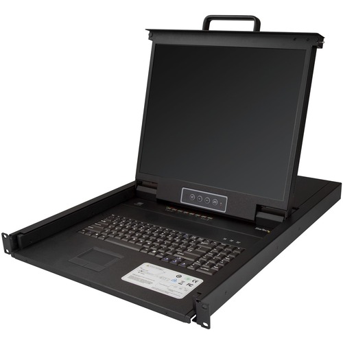 StarTech 8 Port Rackmount KVM Console w/ Cables - Integrated KVM Switch w/ 19" LCD - 1U LCD KVM Drawer 50000 MTBF - USB + VGA Support (RKCONS1908K)