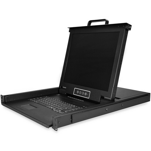 StarTech 8 Port Rackmount KVM Console w/ Cables - Integrated KVM Switch w/ 17" LCD - 1U LCD KVM Drawer 50000 MTBF - USB + VGA Support (RKCONS1708K)