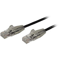 StarTech 3ft CAT6 Cable - Slim CAT6 Patch Cord - Black - Snagless RJ45 Connectors - Gigabit Ethernet Cable - 28 AWG - LSZH (N6PAT3BKS)