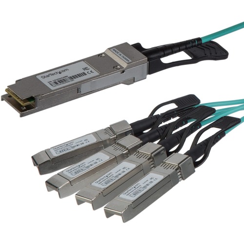 StarTech AOC Breakout Cable for Cisco QSFP-4X10G-AOC3M - 3m 40G 1x QSFP+ to 4x SFP+ AOC Cable 40GbE QSFP+ Active Optical Fiber 9.84ft (QSFP4X10GAO3)
