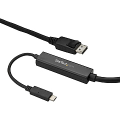 StarTech 9.8ft/3m USB C to DisplayPort 1.2 Cable 4K 60Hz - USB Type-C to DP Video Adapter Monitor Cable HBR2 - TB3 Compatible - Black (CDP2DPMM3MB)