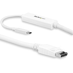 StarTech 9.8ft/3m USB C to DisplayPort 1.2 Cable 4K 60Hz - USB Type-C to DP Video Adapter Monitor Cable HBR2 - TB3 Compatible - White (CDP2DPMM3MW)