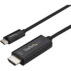 StarTech 6ft (2m) USB C to HDMI Cable - 4K 60Hz USB Type C DP Alt Mode to HDMI 2.0 Video Display Adapter Cable - Works w/Thunderbolt 3 (CDP2HD2MBNL)