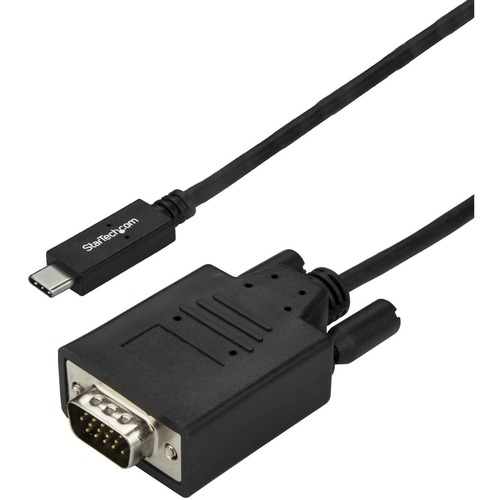 StarTech 10ft/3m USB C to VGA Cable - 1080p USB Type C DP Alt Mode to VGA Video Display Adapter Monitor Cable - Works w/ Thunderbolt 3 (CDP2VGA3MBNL)