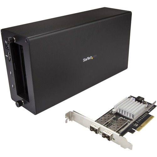 StarTech Thunderbolt 3 to 10GbE Fiber Network Chassis - External PCIe enclosure - 2 Open SFP+ Ports (BNDTB210GSFP)