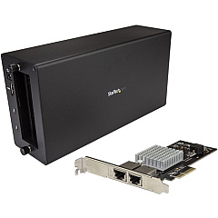 StarTech Thunderbolt 3 to 2-port 10GbE NIC Chassis - External PCIe Enclosure plus Card (BNDTB310GNDP)
