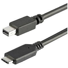 StarTech 1m / 3 ft USB-C to Mini DisplayPort Cable - USB C to mDP Cable - 4K 60Hz - Black (CDP2MDPMM1MB)