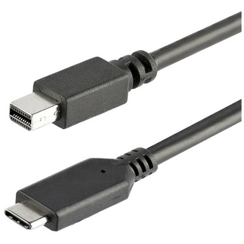 StarTech 1m / 3 ft USB-C to Mini DisplayPort Cable - USB C to mDP Cable - 4K 60Hz - Black (CDP2MDPMM1MB)