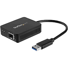 StarTech USB 3.0 to Fiber Optic Converter - USB to Open SFP Adapter - Gigabit Network Adapter Multi Mode(MMF)/Single Mode Fiber(SMF) (US1GA30SFP)